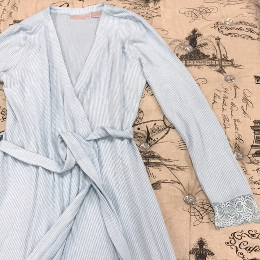 RACHEL PARCELL Lace Trim Robe - Picture 5 of 8